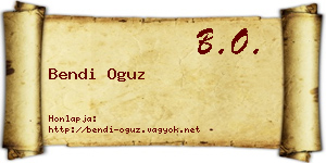 Bendi Oguz névjegykártya